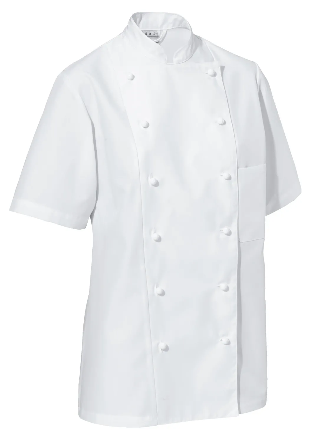 Chaqueta de cocina para mujer Aila tejido mezcla corta blanca