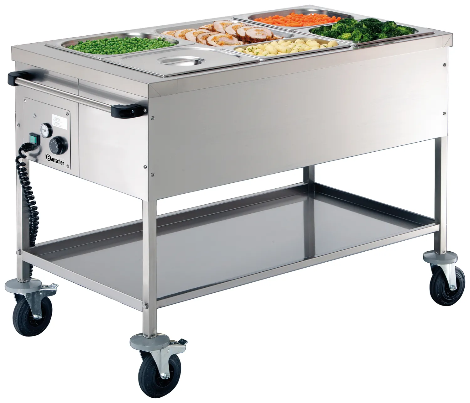 Carro para servir alimentos, 3 x GN 1/1, h=200 mm