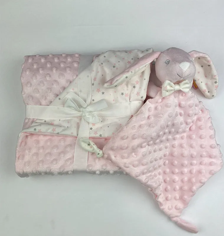 Pack Dou-Dou y manta bebé personalizable ROSA