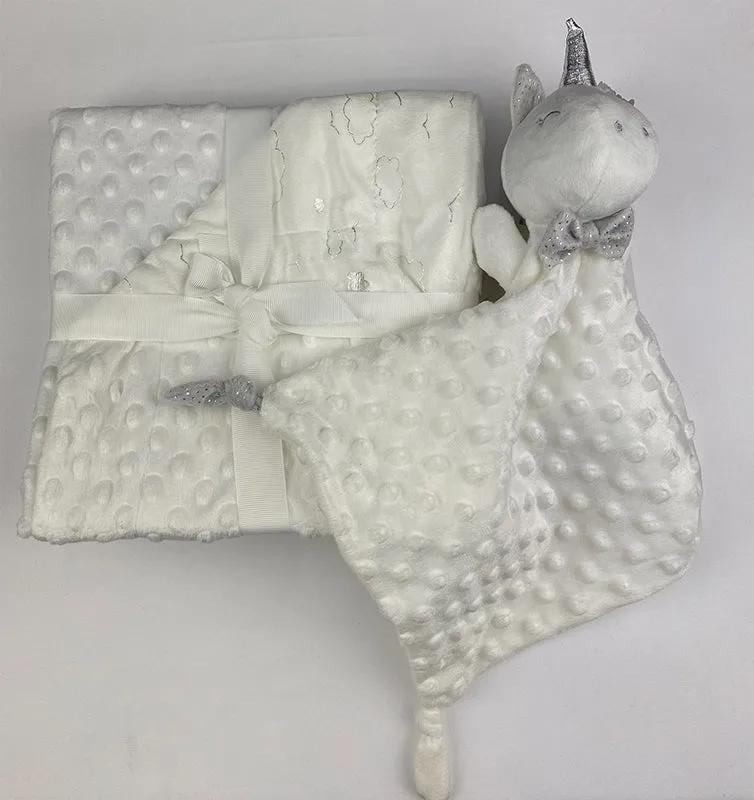 Pack Dou Dou y manta bebé personalizable BLANCO