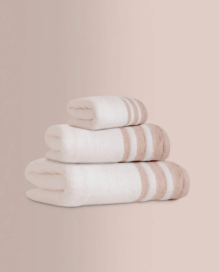 Juego de Toallas Jacquard Don Algodon Siros Beige