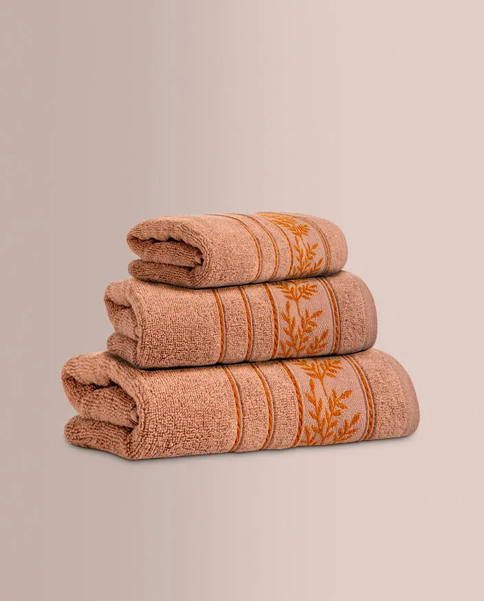 Juego Toalla Jacquard don algodon Yeudi Visón