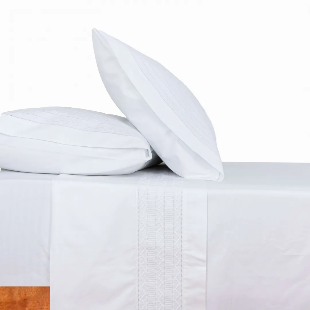 (1.000 Hilos) Sábanas Bordado Inglés Prestige Blanco