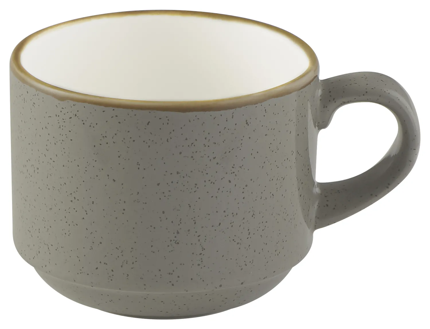 Taza de capuchino Stonecast Peppercorn Apilable