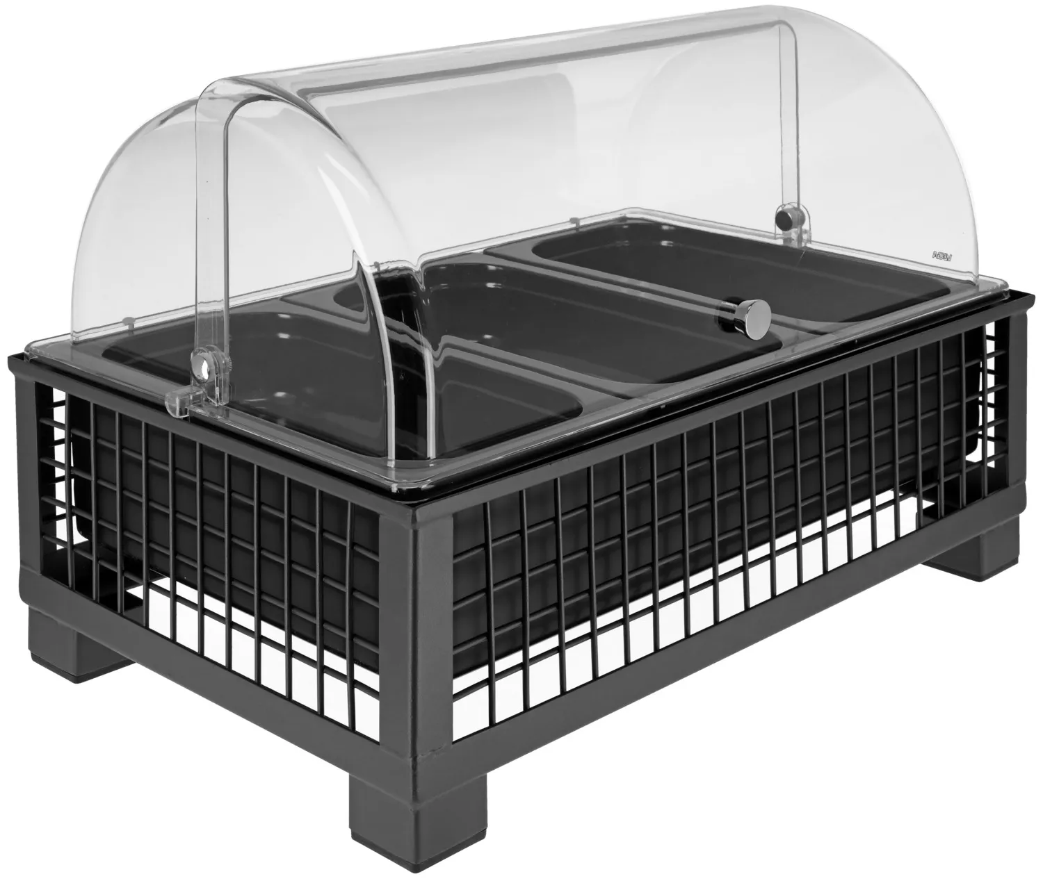 Vitrina refrigerada Portland 6,5 cm melamina negro 3 x 1/3