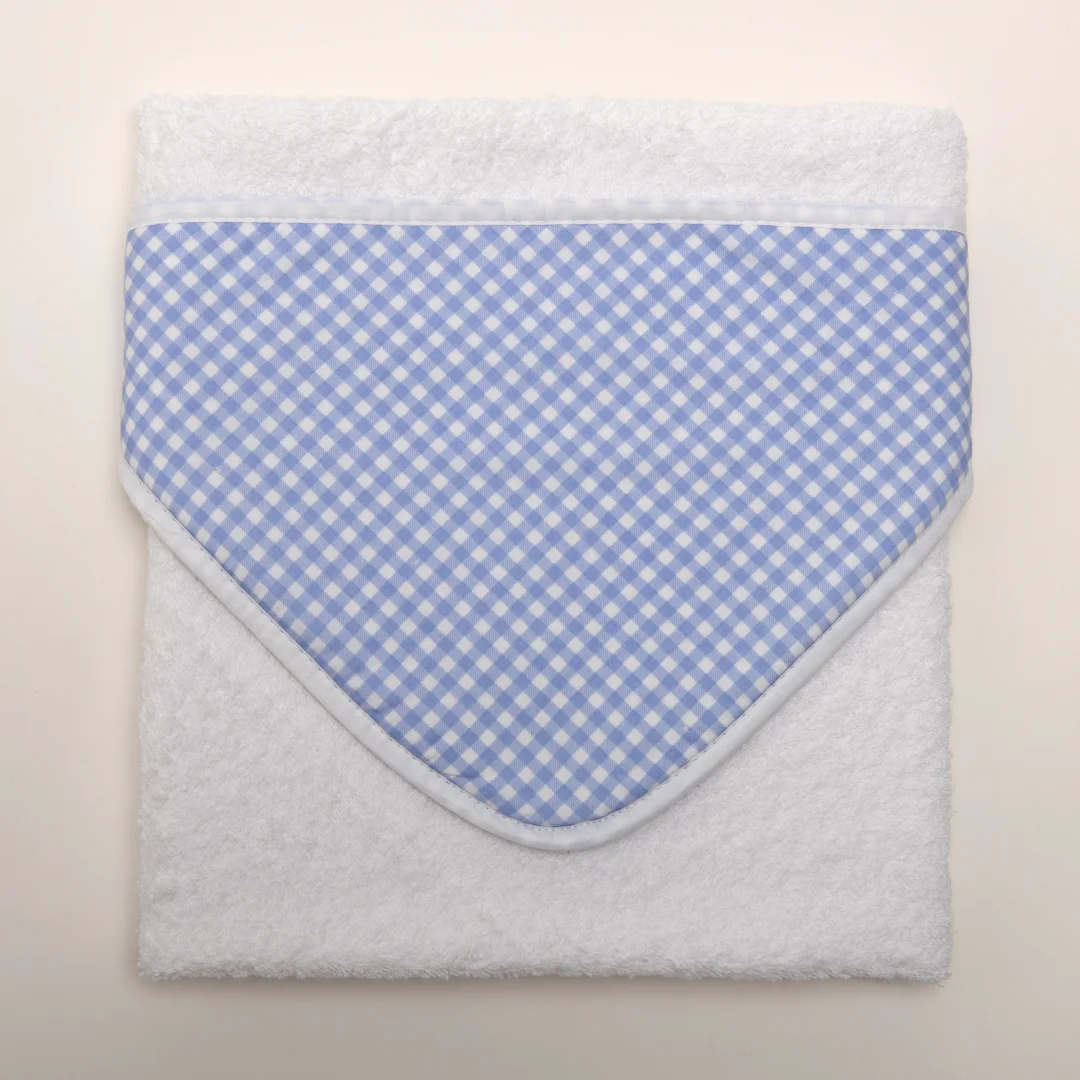 Toalla c/ Capucha Vichy Azul