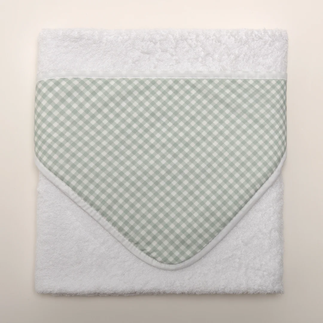 Toalla c/ Capucha Vichy Verde