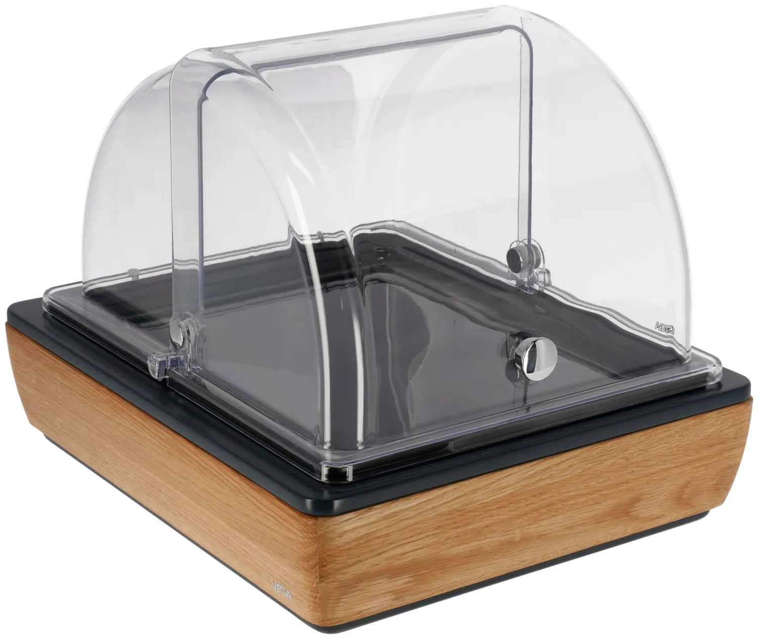 Vitrina refrigerada Montana roble melamina negro 1/2