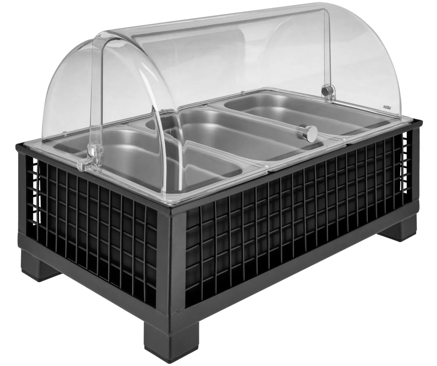 Vitrina refrigerada Portland 10 cm acero inoxidable 3 x 1/3
