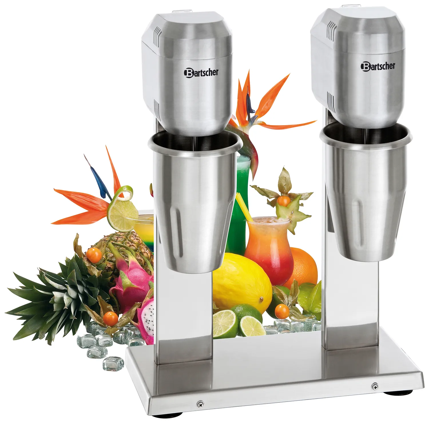 Batidora doble para bar, 1 litro