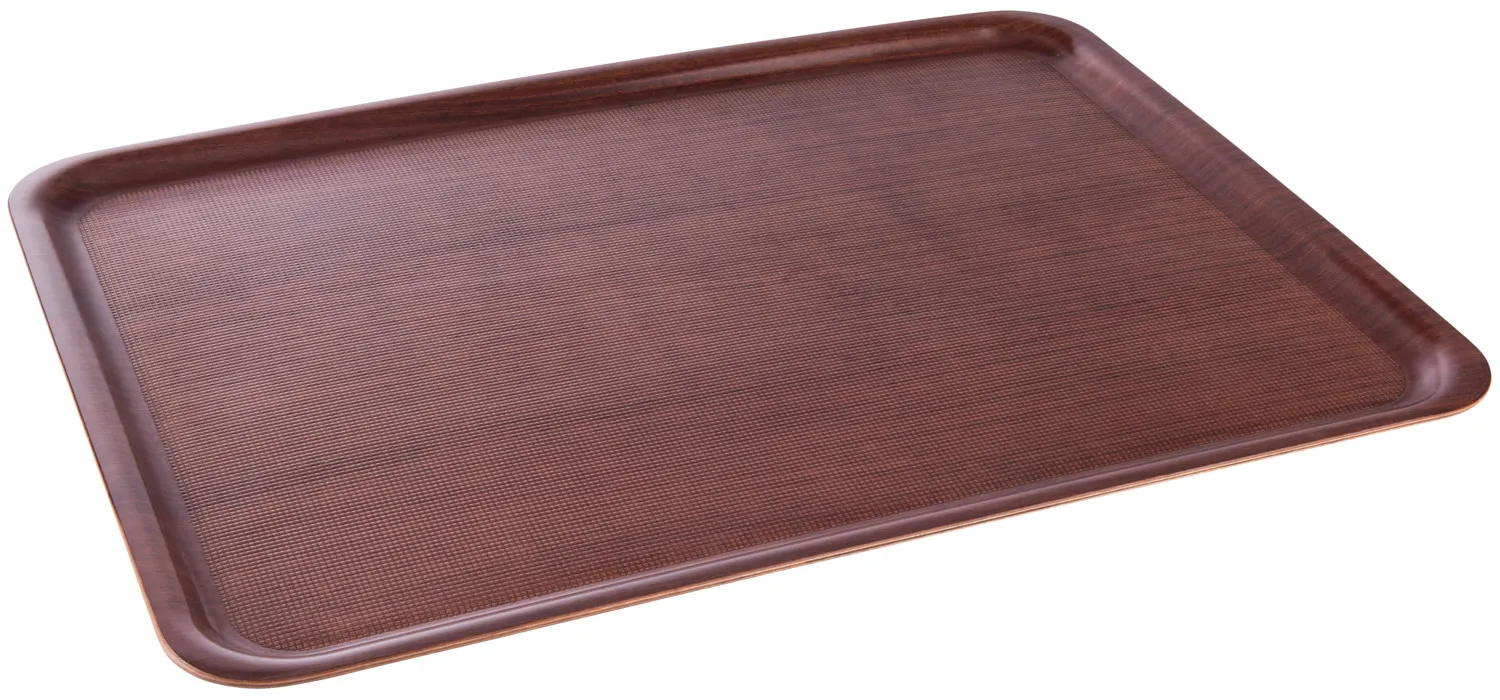 Bandeja de madera prensada Ebena rectangular