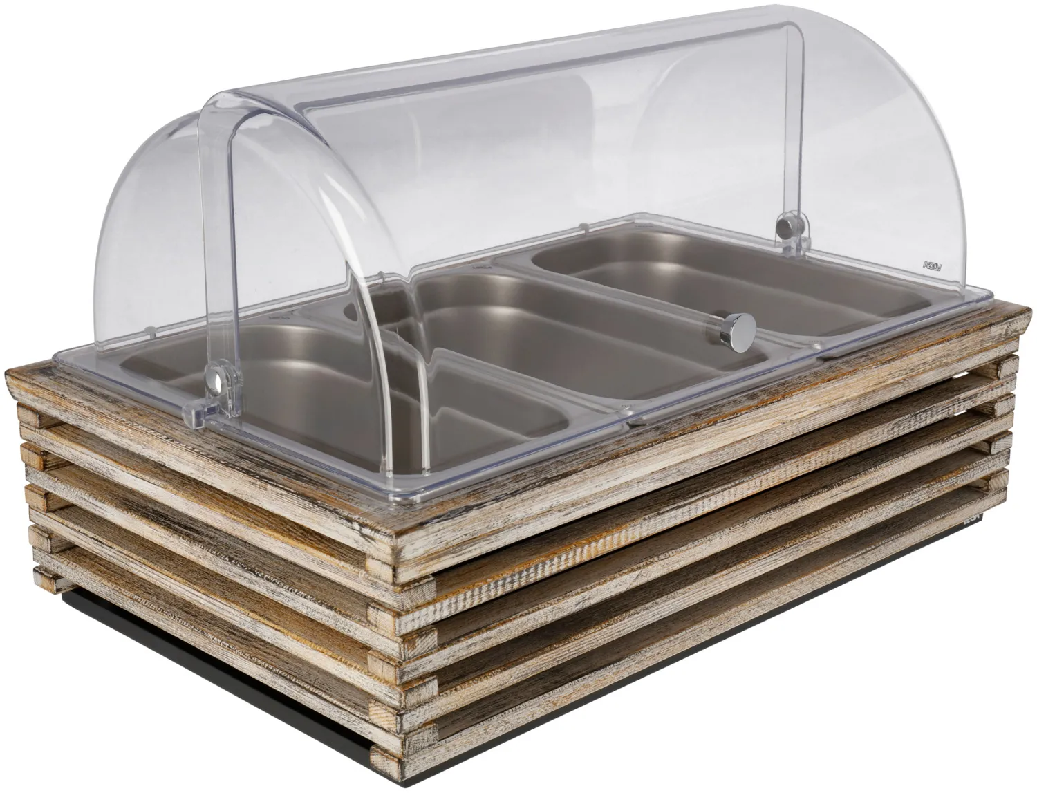 Vitrina refrigerada Natchez 10 cm acero inoxidable 3 x 1/3
