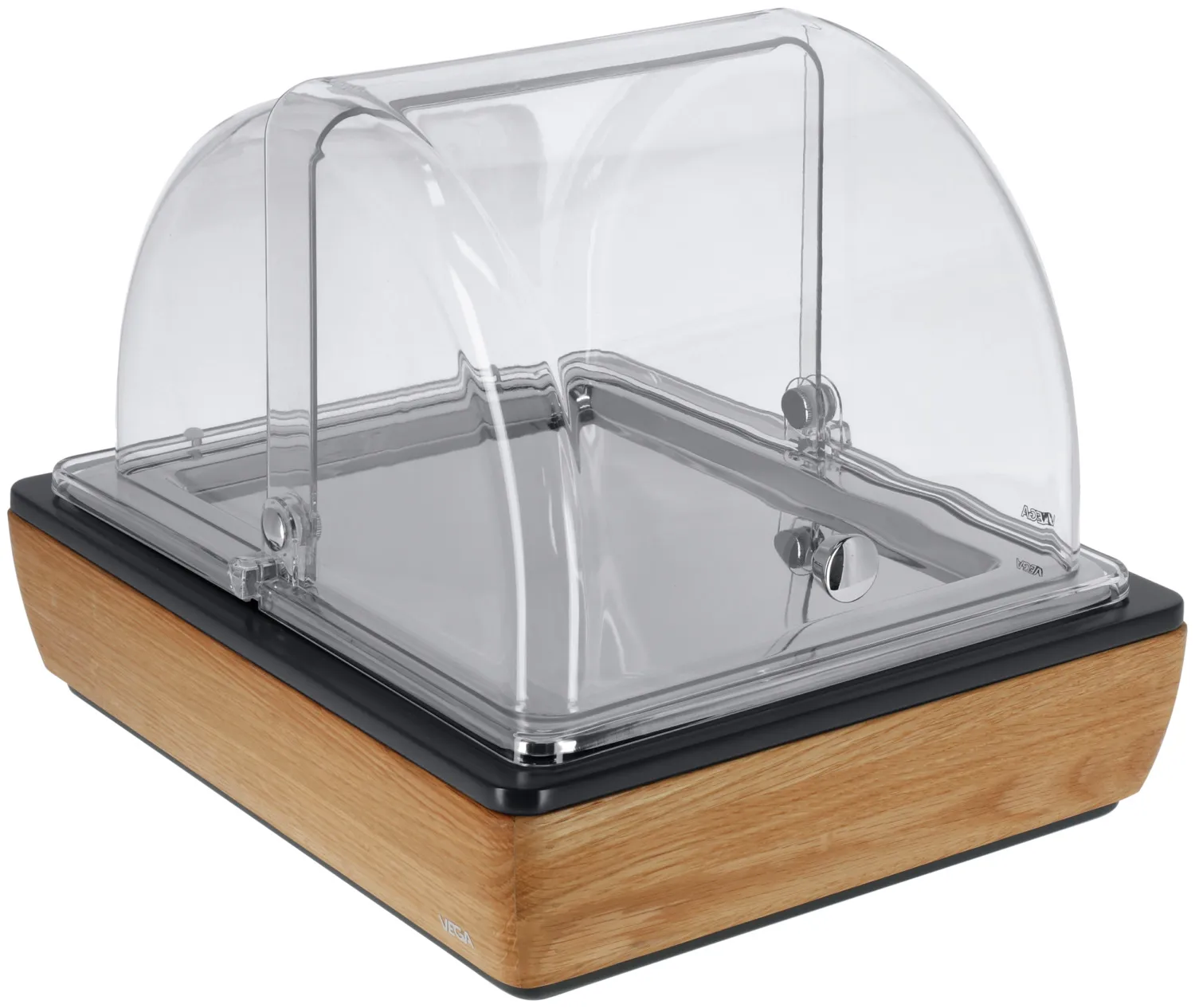 Vitrina refrigerada Montana roble acero inoxidable 1/2