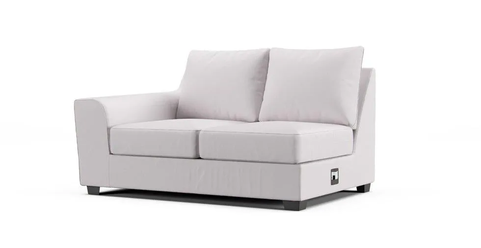 Ardsley Left/Right Arm Loveseat Slipcover - Everyday Cotton Pebble