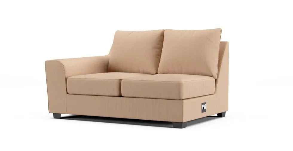 Ardsley Left/Right Arm Loveseat Slipcover - Everyday Cotton Khaki