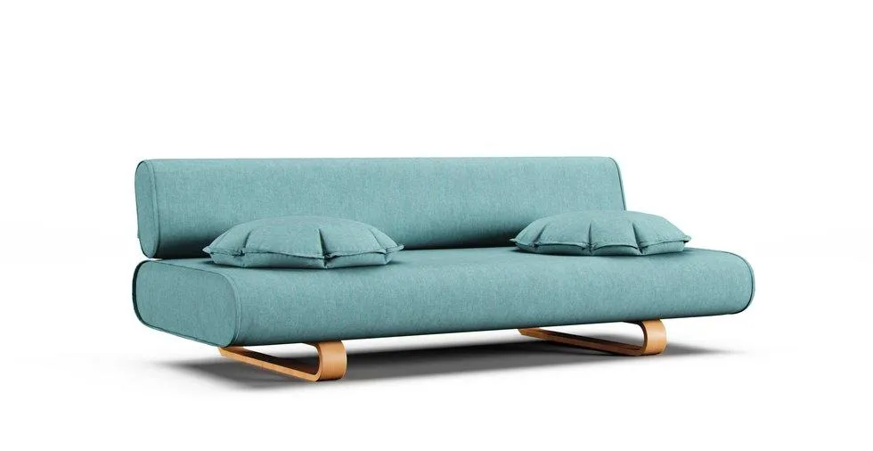 Allerum Sofa Bed Cover - Care+ Tweed Mineral Blue
