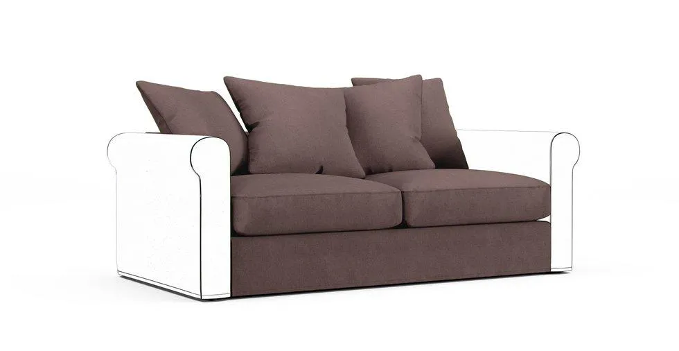 Gronlid Two-Seat Sofa-Bed Section Cover - Mod Basketweave Espresso