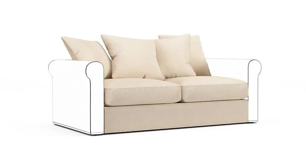 Gronlid Two-Seat Sofa-Bed Section Cover - Mod Chenille Cream