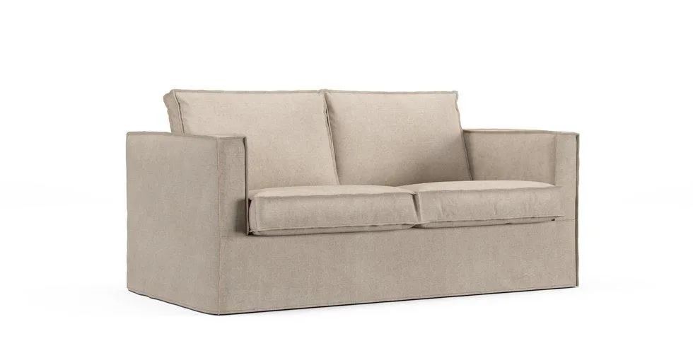 Karlstad 2 Seater Sofa Cover - Mod Basketweave Oatmeal