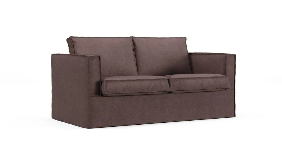 Karlstad 2 Seater Sofa Cover - Mod Basketweave Espresso