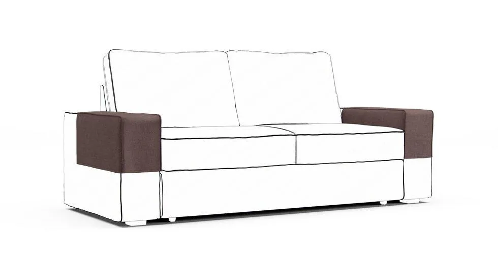 Vilasund Armrest Protector Covers — Add On - Mod Basketweave Espresso