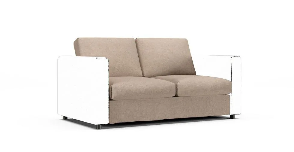 Vimle Sofa Bed Cover Section - Mod Basketweave Flax