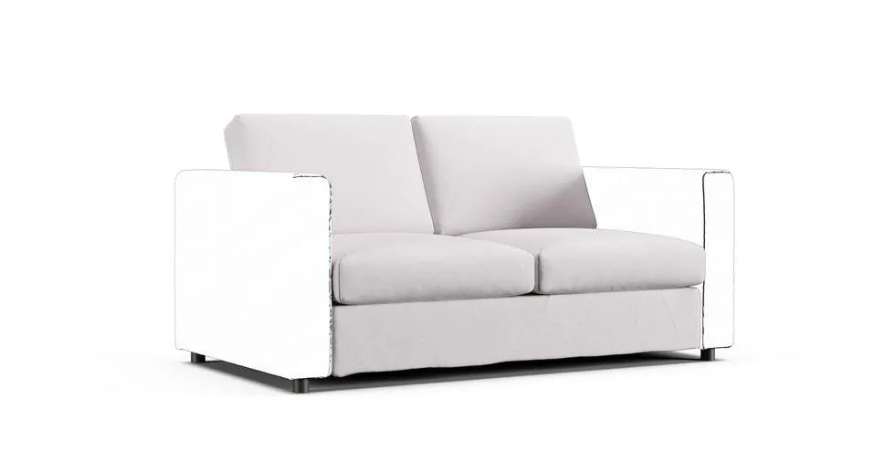 Vimle Loveseat Section Cover - Everyday Cotton Pebble