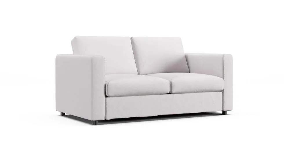 Vimle Loveseat Cover - Everyday Cotton Pebble