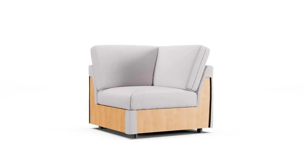 Vimle Corner Section Cover - Everyday Cotton Pebble