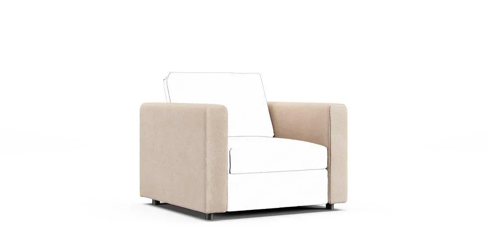 Vimle Armrest Covers (One Pair) - Mod Basketweave Pearl