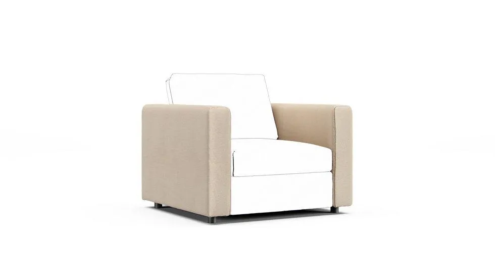 Vimle Armrest Covers (One Pair) - Mod Chenille Cream