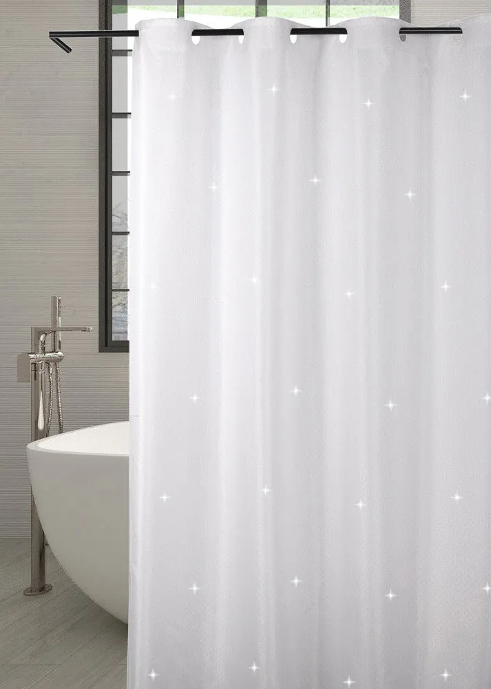Cortina de baño 180x200cm MODELO SILVER DOTS