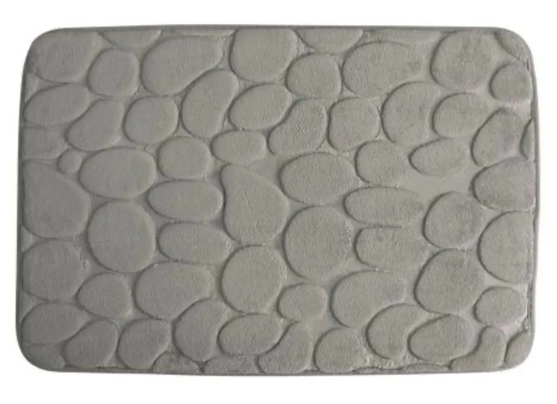 Alfombra de baño 40*60cm 100% microfibra. Modelo Piedra.
