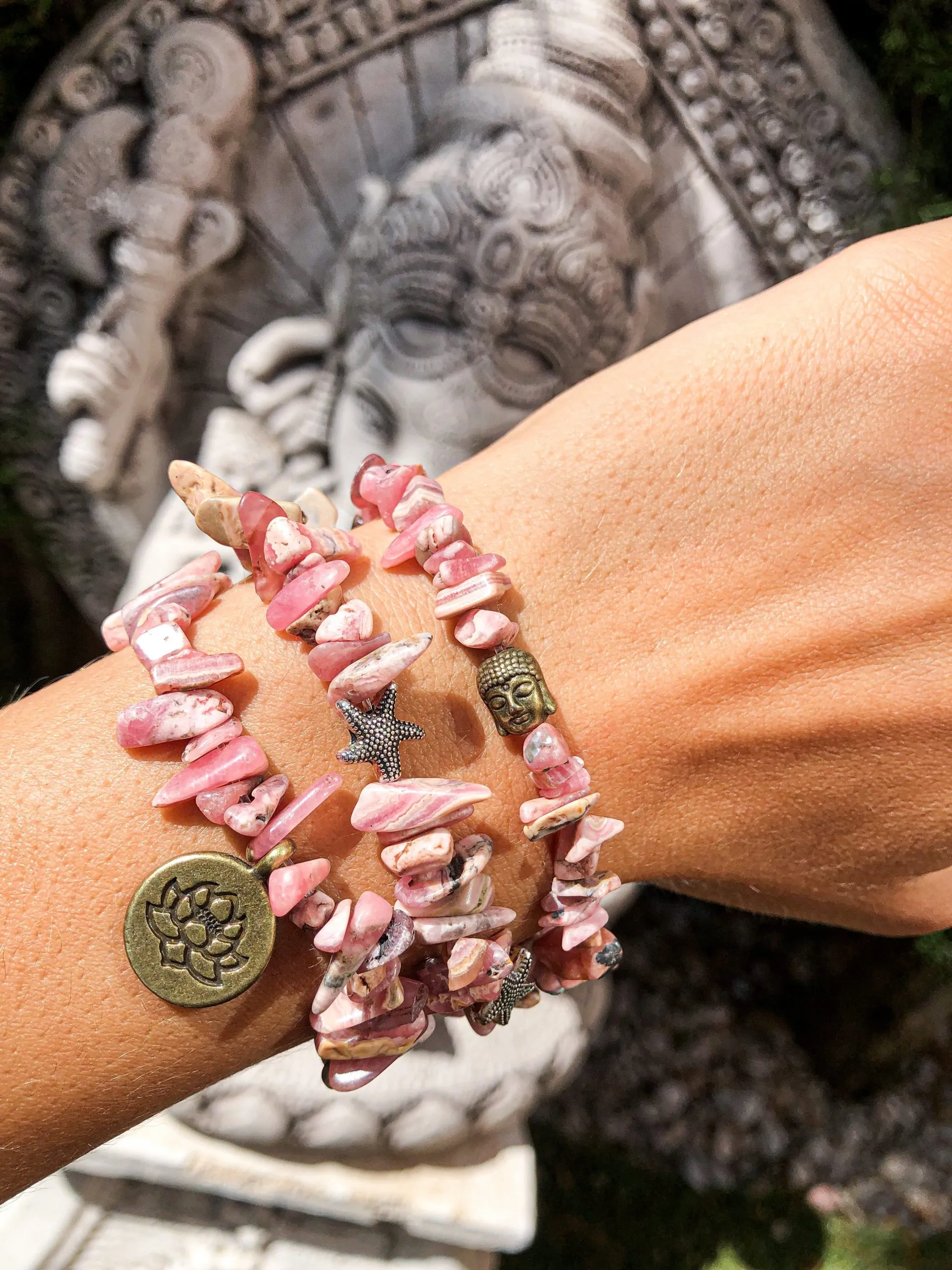 Pulsera chip Rodocrosita