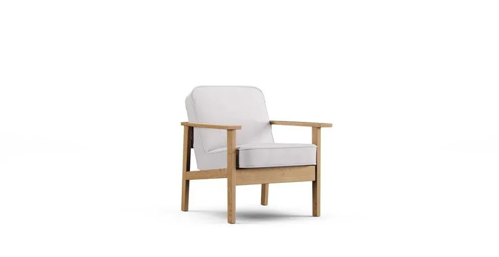 1 Seater Ash Sofa Cover - Everyday Cotton Pebble