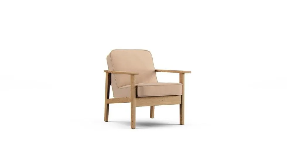 1 Seater Ash Sofa Cover - Everyday Cotton Khaki