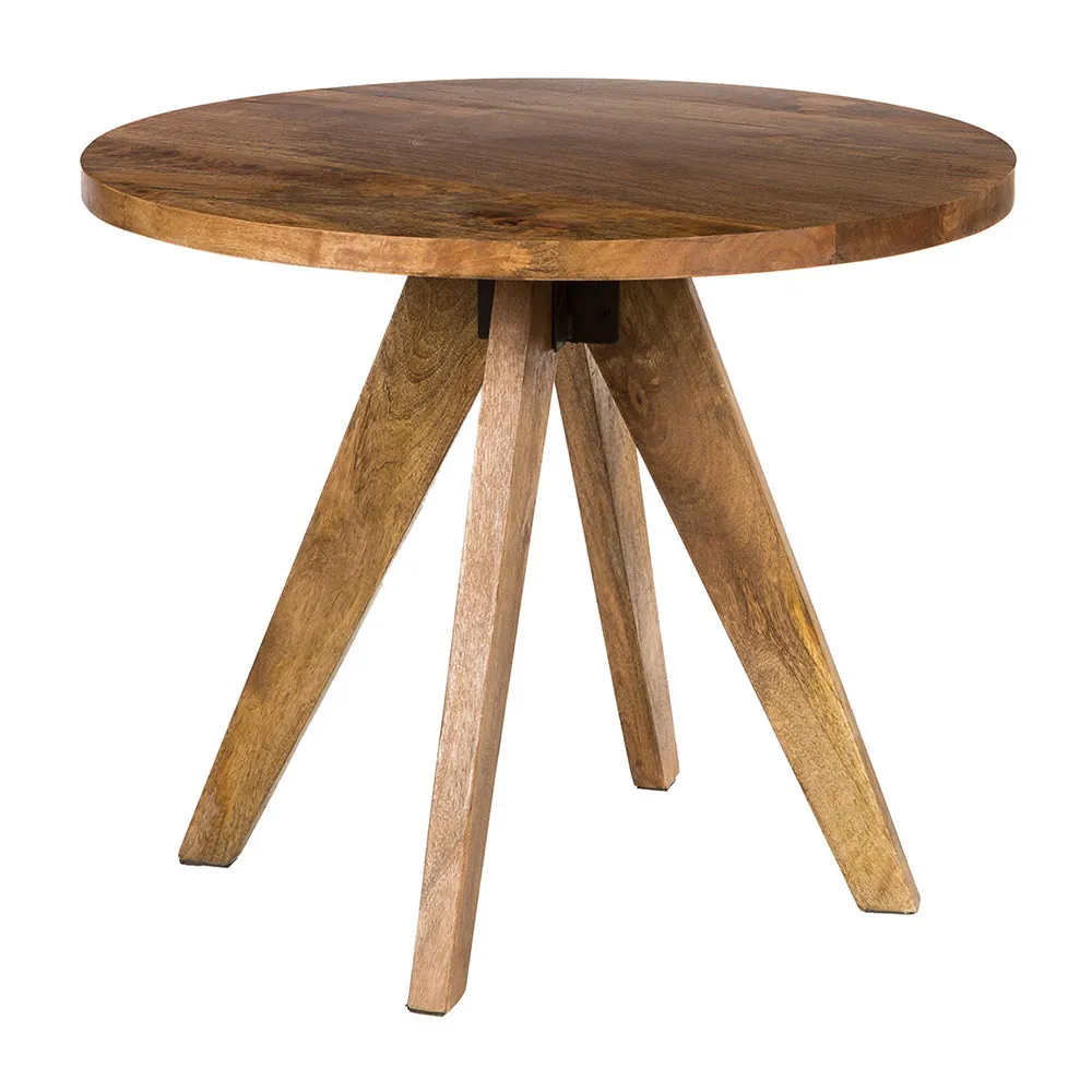 Mesa auxiliar Redonda en Madera de mango Nilo Ø65