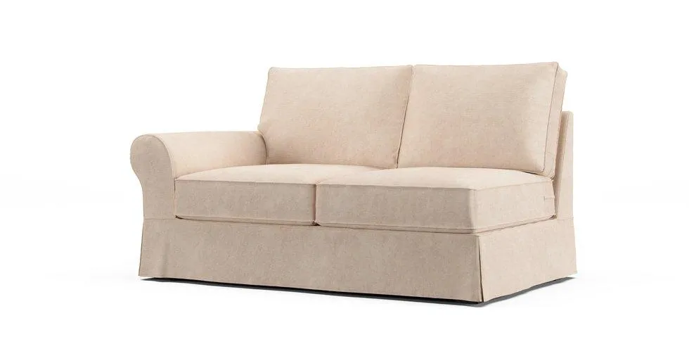 PB Comfort Roll Arm Left/Right Arm Loveseat Slipcover - Mod Basketweave Pearl