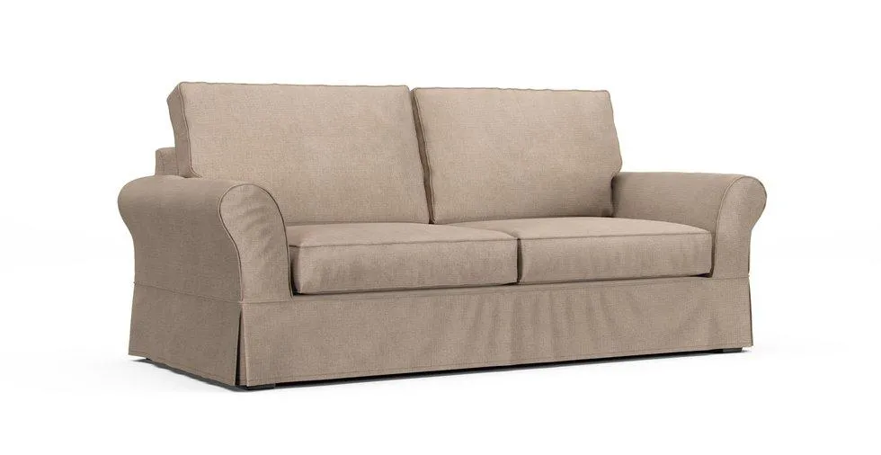 PB Comfort Roll Arm Sleeper Sofa Slipcover - Mod Basketweave Flax