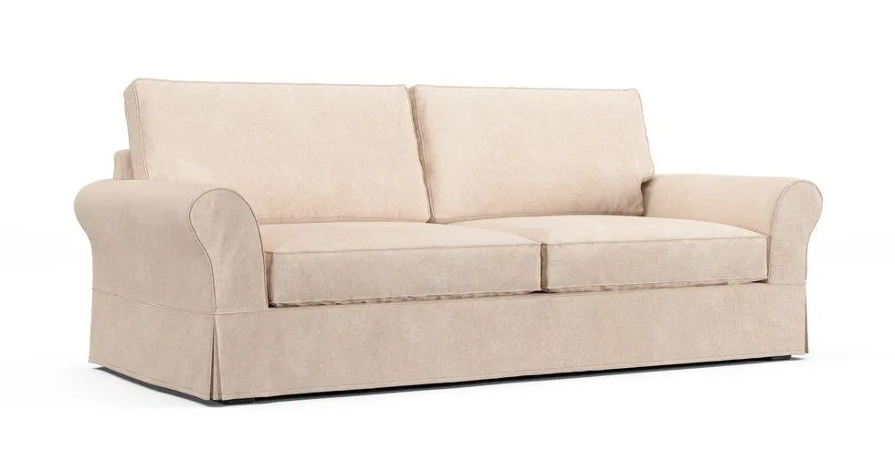 PB Comfort Roll Arm Grand Sofa Slipcover - Mod Basketweave Pearl