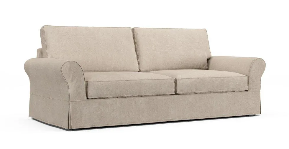 PB Comfort Roll Arm Grand Sofa Slipcover - Mod Basketweave Oatmeal