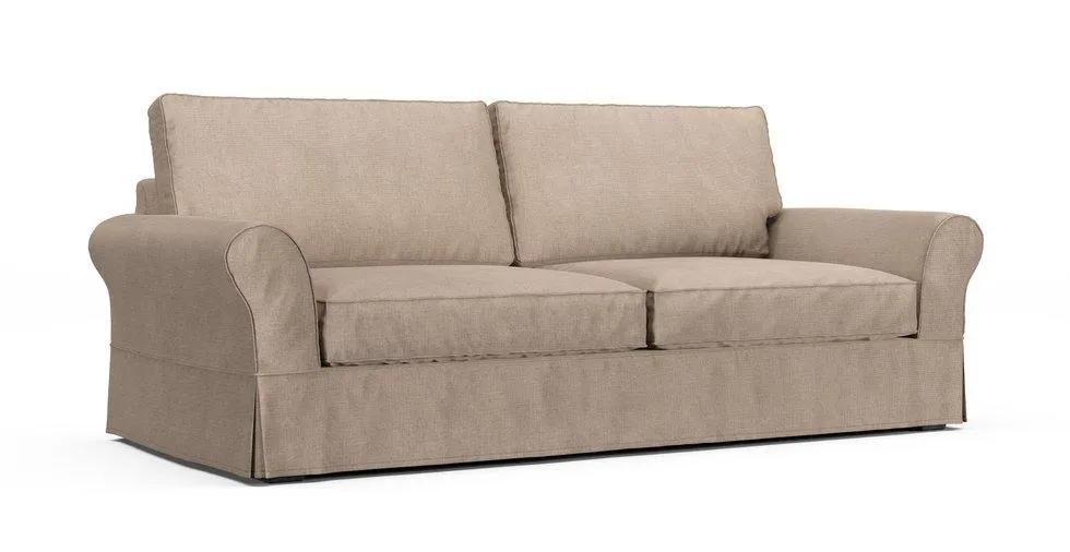 PB Comfort Roll Arm Grand Sofa Slipcover - Mod Basketweave Flax