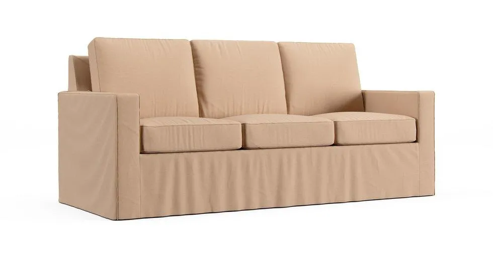 Cameron Square Arm 86" Sleeper Sofa Slipcover - Everyday Cotton Khaki