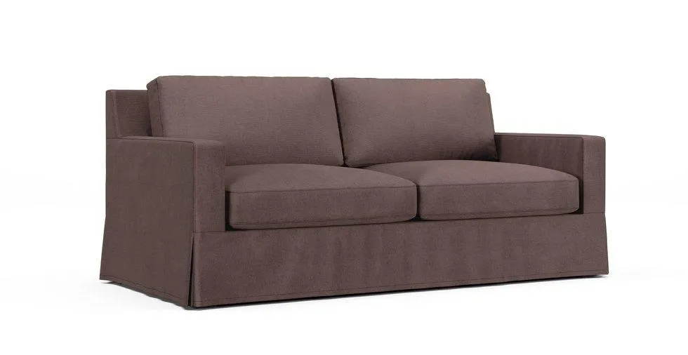 York Square Arm Sofa 80.5" Slipcover - Mod Basketweave Espresso