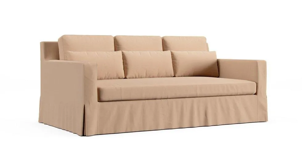 York Square Arm Deep Seat 81" Sofa Slipcover - Everyday Cotton Khaki