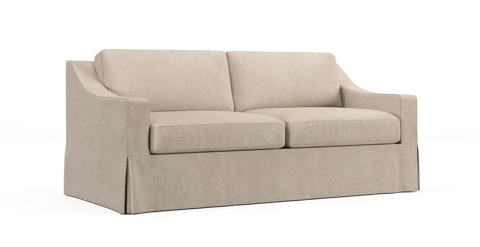 York Slope Arm Sofa 80.5" Slipcover - Mod Basketweave Oatmeal