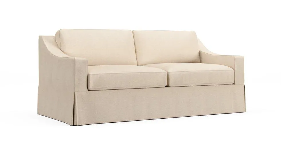 York Slope Arm Sofa 80.5" Slipcover - Mod Chenille Cream