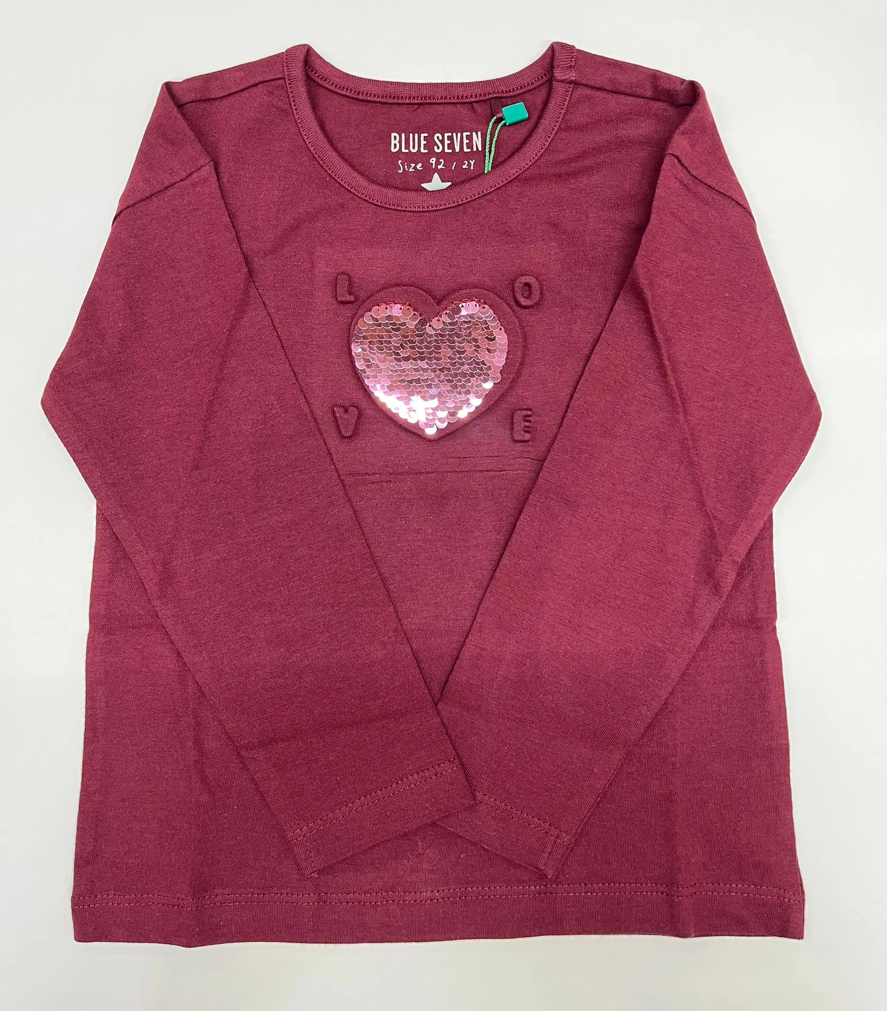 Camiseta manga larga niña con lentejuelas - 100% algodón