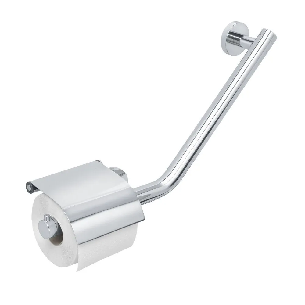 Barra con soporte de papel higiénico con tapa Boston Comfort & Safety, derecha acero inox.