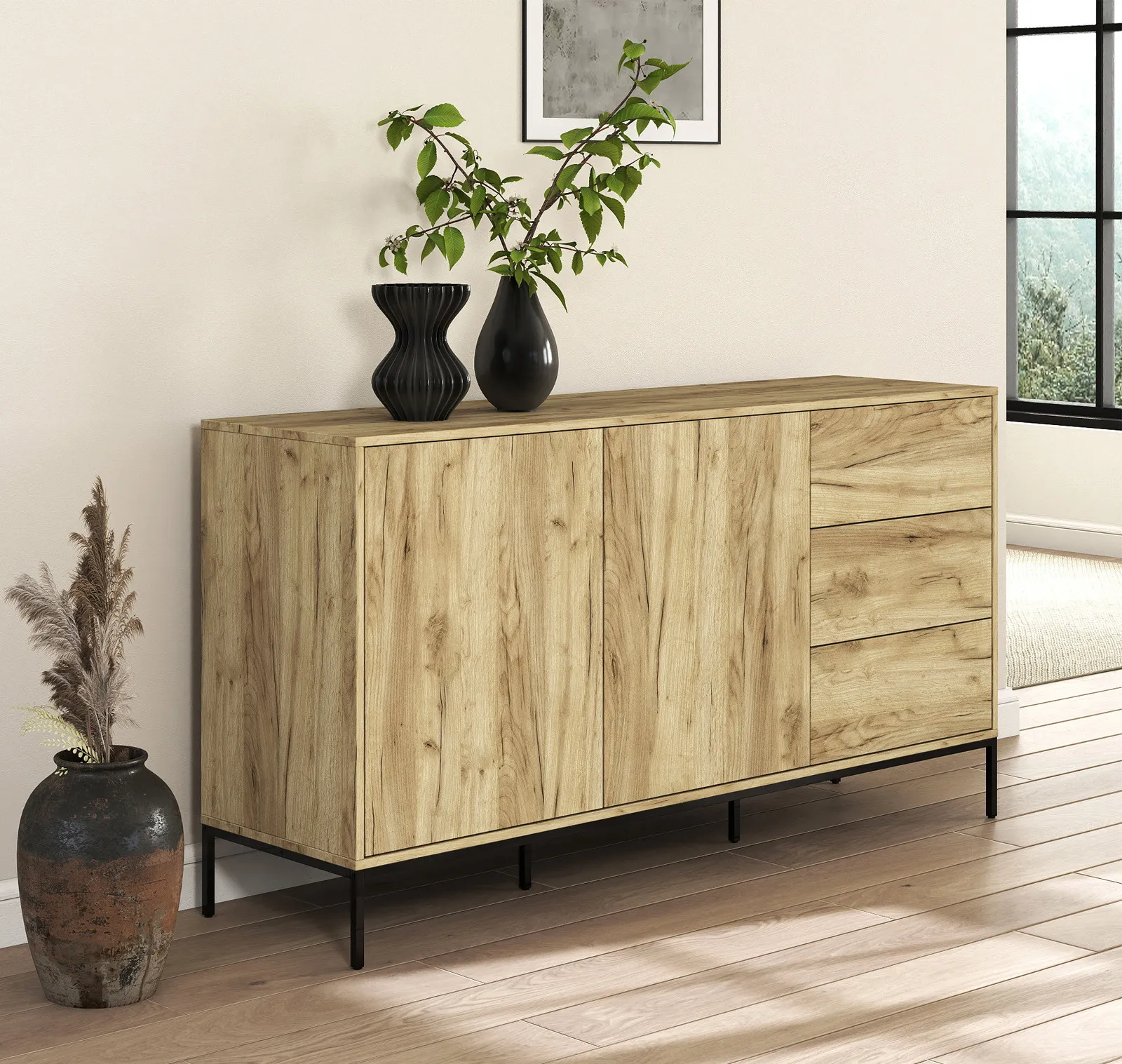 Aparador color Roble Alpes 150 cm Serena